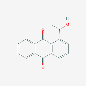 molecular formula C16H12O3 B13140847 1-(1-Hydroxyethyl)anthracene-9,10-dione CAS No. 64267-40-9