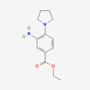 molecular formula C13H18N2O2 B1314086 Ethyl 3-amino-4-(1-pyrrolidinyl)benzoate CAS No. 343594-44-5