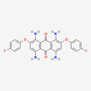 molecular formula C26H18F2N4O4 B13140861 1,4,5,8-Tetraamino-2,7-bis(4-fluorophenoxy)anthracene-9,10-dione CAS No. 88600-61-7