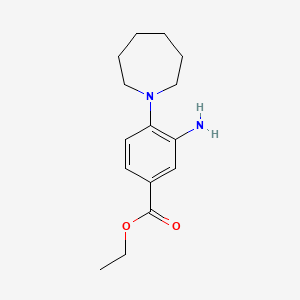 molecular formula C15H22N2O2 B1314087 Ethyl 3-amino-4-(1-azepanyl)benzoate CAS No. 343617-55-0