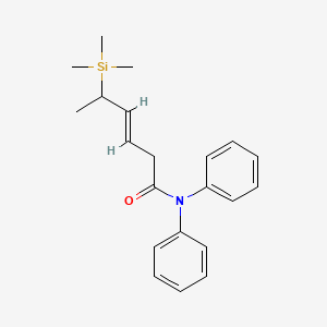 molecular formula C21H27NOSi B13140870 N,N-Diphenyl-5-(trimethylsilyl)hex-3-enamide 