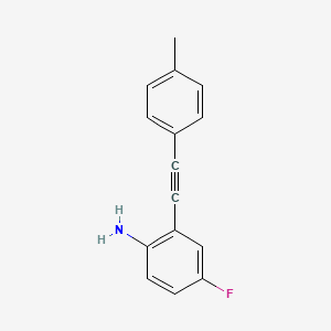 molecular formula C15H12FN B13140879 4-Fluoro-2-(p-tolylethynyl)aniline 