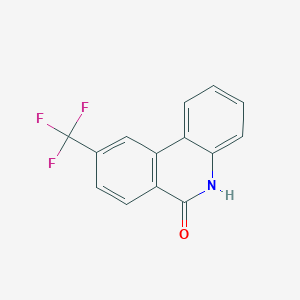 molecular formula C14H8F3NO B13140917 9-(Trifluoromethyl)phenanthridin-6(5H)-one 