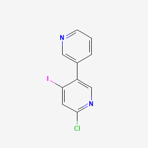 molecular formula C10H6ClIN2 B13140962 6-Chloro-4-iodo-3,3'-bipyridine 