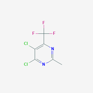 molecular formula C6H3Cl2F3N2 B13140981 4,5-Dichloro-2-methyl-6-(trifluoromethyl)pyrimidine 