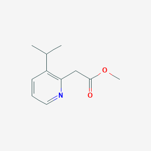 molecular formula C11H15NO2 B13140989 Methyl2-(3-isopropylpyridin-2-yl)acetate 