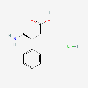 molecular formula C10H14ClNO2 B1314100 (S)-4-Amino-3-phenylbutanoic acid hydrochloride CAS No. 52950-37-5