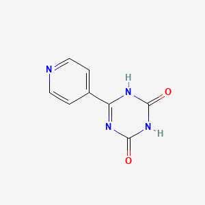 molecular formula C8H6N4O2 B13141009 6-(Pyridin-4-yl)-1,3,5-triazine-2,4(1H,3H)-dione CAS No. 61453-05-2