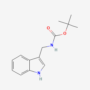 molecular formula C14H18N2O2 B1314101 叔丁基((1H-吲哚-3-基)甲基)氨基甲酸酯 CAS No. 60524-00-7
