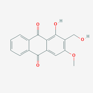 molecular formula C16H12O5 B13141031 1-Hydroxy-2-(hydroxymethyl)-3-methoxyanthracene-9,10-dione CAS No. 184916-38-9