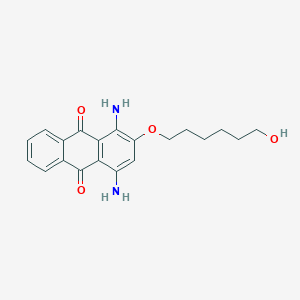 molecular formula C20H22N2O4 B13141044 1,4-Diamino-2-((6-hydroxyhexyl)oxy)anthracene-9,10-dione CAS No. 95618-39-6