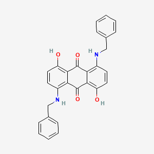 molecular formula C28H22N2O4 B13141056 1,5-Bis(benzylamino)-4,8-dihydroxyanthracene-9,10-dione CAS No. 82701-87-9