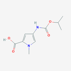 molecular formula C10H14N2O4 B13141067 4-((Isopropoxycarbonyl)amino)-1-methyl-1H-pyrrole-2-carboxylicacid 