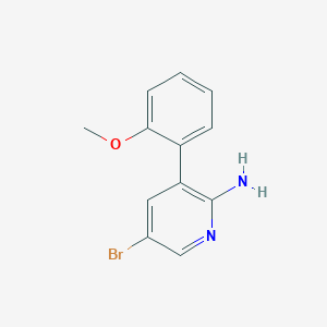 molecular formula C12H11BrN2O B13141074 5-Bromo-3-(2-methoxyphenyl)pyridin-2-amine 