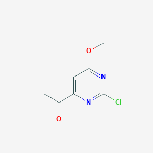 molecular formula C7H7ClN2O2 B13141085 1-(2-Chloro-6-methoxypyrimidin-4-yl)ethanone 