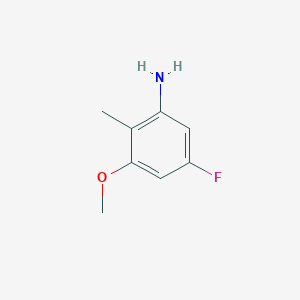 molecular formula C8H10FNO B13141087 5-Fluoro-3-methoxy-2-methylaniline 