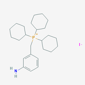 molecular formula C25H41INP B13141089 (3-Aminobenzyl)tricyclohexylphosphonium iodide 