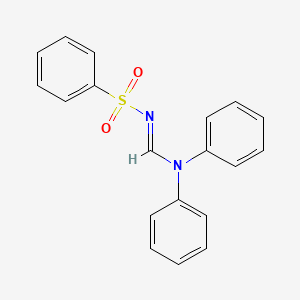 molecular formula C19H16N2O2S B13141150 N,N-Diphenyl-N'-(phenylsulfonyl)formimidamide 