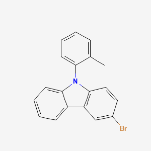molecular formula C19H14BrN B13141155 3-Bromo-9-(o-tolyl)-9H-carbazole 