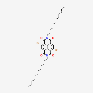 molecular formula C38H52Br2N2O4 B13141168 4,9-Dibromo-2,7-didodecylbenzo[lmn][3,8]phenanthroline-1,3,6,8(2H,7H)-tetraone 
