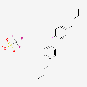 molecular formula C21H26F3IO3S B13141182 Bis(4-butylphenyl)iodonium trifluoromethanesulfonate 