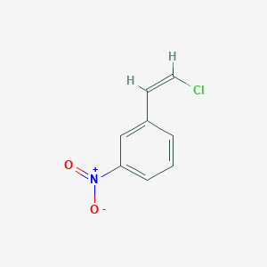 molecular formula C8H6ClNO2 B13141197 Benzene,1-[(1Z)-2-chloroethenyl]-3-nitro- 
