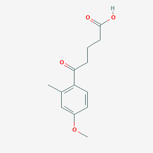 molecular formula C13H16O4 B1314124 5-(4-Methoxy-2-methylphenyl)-5-oxovaleric acid CAS No. 4642-37-9