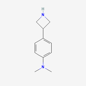 molecular formula C11H16N2 B13141265 4-(Azetidin-3-yl)-n,n-dimethylaniline 
