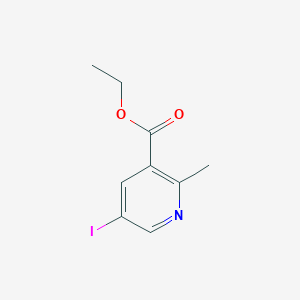 molecular formula C9H10INO2 B13141272 Ethyl 5-iodo-2-methylnicotinate 