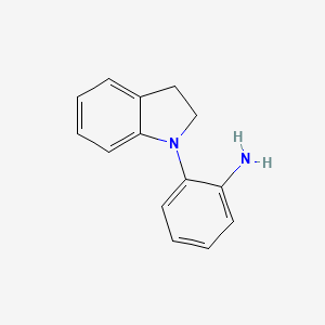 molecular formula C14H14N2 B1314128 2-(2,3-二氢-1H-吲哚-1-基)苯胺 CAS No. 180629-70-3