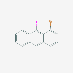 molecular formula C14H8BrI B13141318 1-Bromo-9-iodoanthracene CAS No. 820208-66-0