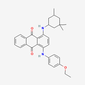 molecular formula C31H34N2O3 B13141320 1-((4-Ethoxyphenyl)amino)-4-((3,3,5-trimethylcyclohexyl)amino)anthraquinone CAS No. 29205-96-7