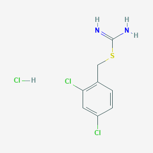 molecular formula C8H9Cl3N2S B1314138 2,4-二氯苄基亚氨基硫代氨基甲酸酯盐酸盐 CAS No. 72214-67-6