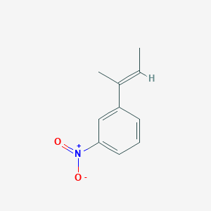 molecular formula C10H11NO2 B13141405 Benzene, 1-(1-methyl-1-propen-1-yl)-3-nitro- 