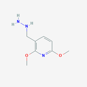 molecular formula C8H13N3O2 B13141418 3-(Hydrazinylmethyl)-2,6-dimethoxypyridine 