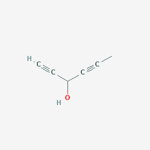 molecular formula C6H6O B13141430 Hexa-1,4-diyn-3-ol CAS No. 62679-53-2