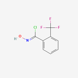molecular formula C8H5ClF3NO B1314144 N-Hydroxy-2-(trifluoromethyl)benzenecarboximidoyl chloride CAS No. 74467-04-2