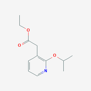 molecular formula C12H17NO3 B13141441 Ethyl2-(2-isopropoxypyridin-3-yl)acetate 