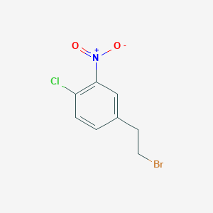 molecular formula C8H7BrClNO2 B13141442 4-(2-Bromoethyl)-1-chloro-2-nitrobenzene 