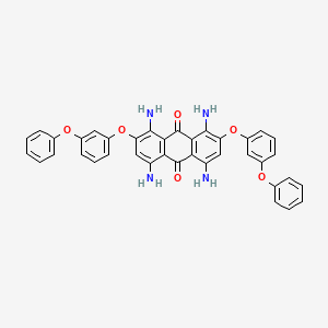 molecular formula C38H28N4O6 B13141464 1,4,5,8-Tetraamino-2,7-bis(3-phenoxyphenoxy)anthracene-9,10-dione CAS No. 88601-46-1