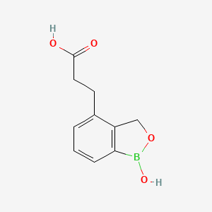 molecular formula C10H11BO4 B13141467 3-(1-hydroxy-3H-2,1-benzoxaborol-4-yl)propanoic acid 