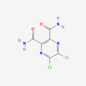 molecular formula C6H4Cl2N4O2 B13141483 5,6-Dichloropyrazine-2,3-dicarboxamide 