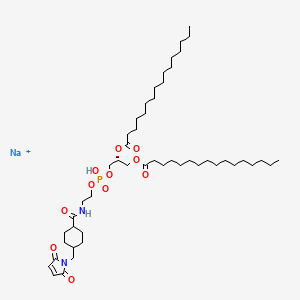 molecular formula C49H87N2NaO11P+ B13141500 sodium;[(2R)-3-[2-[[4-[(2,5-dioxopyrrol-1-yl)methyl]cyclohexanecarbonyl]amino]ethoxy-hydroxyphosphoryl]oxy-2-hexadecanoyloxypropyl] hexadecanoate 