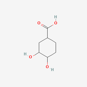 molecular formula C7H12O4 B13141515 3,4-Dihydroxycyclohexanecarboxylic acid CAS No. 32746-99-9