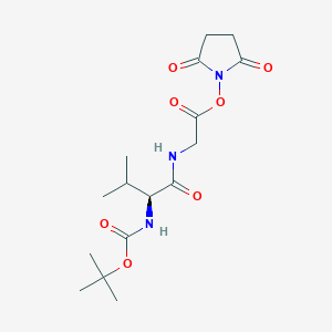 molecular formula C16H25N3O7 B13141530 Boc-Val-Gly-Osu 