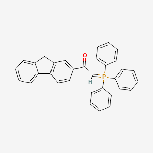molecular formula C33H25OP B13141552 1-(9H-Fluoren-2-yl)-2-(triphenyl-lambda~5~-phosphanylidene)ethan-1-one CAS No. 88092-98-2