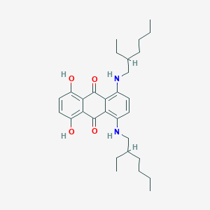 molecular formula C30H42N2O4 B13141560 1,4-Bis((2-ethylhexyl)amino)-5,8-dihydroxyanthracene-9,10-dione CAS No. 295800-70-3