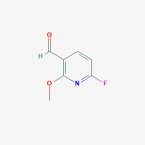 molecular formula C7H6FNO2 B13141563 6-Fluoro-2-methoxynicotinaldehyde 