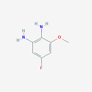 molecular formula C7H9FN2O B13141658 5-Fluoro-3-methoxybenzene-1,2-diamine 