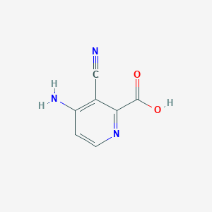 molecular formula C7H5N3O2 B13141695 4-Amino-3-cyanopicolinic acid 
